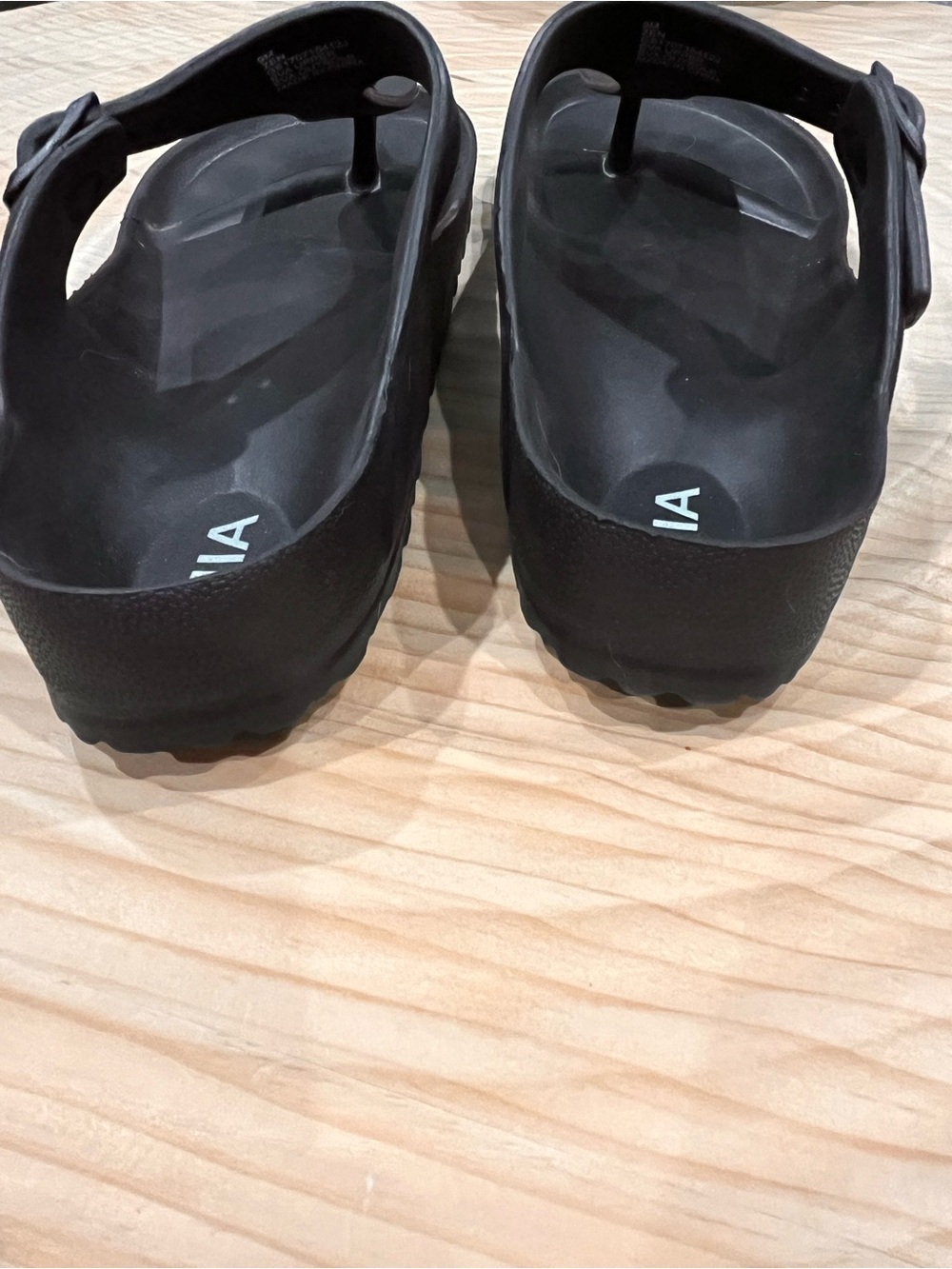 MIA Zen Matte Black Toe-Post Sandals Slides Sz 9 - Picture 6 of 7